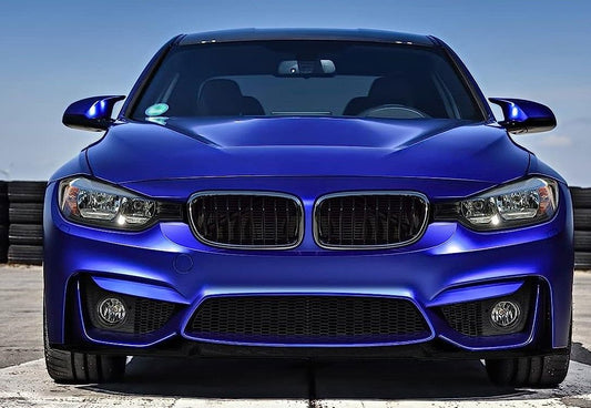 Предна Броня за BMW F30 (2011-2019) - M3 с лип спойлер - без отвори за парктроник, с отвори за халогени